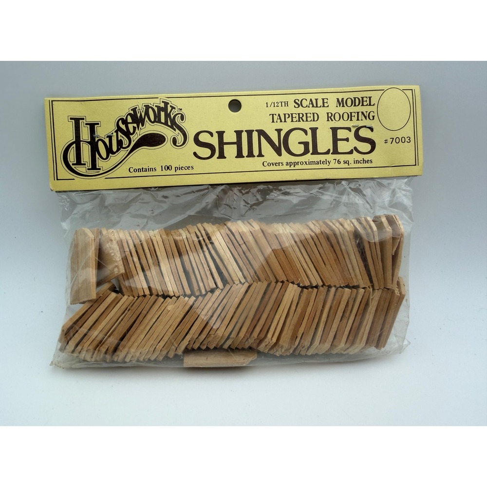 Vintage Houseworks 1/12 Scale Model Tapered Wood Roofing Shingles 100pc 7003